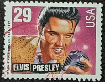 US Scott # 2724; used 29c Elvis Presley from 1993; VF centering; off paper