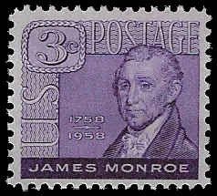 U.S. #1105 MNH; 3c James Monroe Bicentennial (1958)