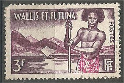 WALLIS AND FUTUNA, 1957, used 3fr, Islander Scott 150