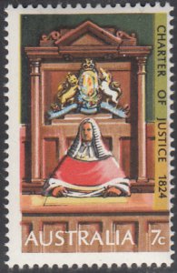 Australia 1974 MNH Sc #589 7c Supreme Court Judge on Bench