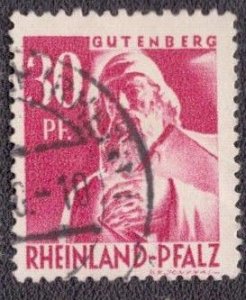 Germany -French Occupation Rheinland-Pfalz 1947 -  6N9 Used