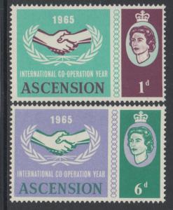 XG-L650 ASCENSION ISLAND - Intl. Cooperation Year, 1965 2 Values MNH Set