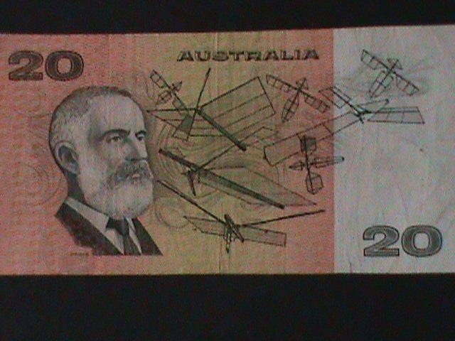 AUSTRALIA-1974- RESERVE BANK-$20 DOLLARS-CIRCULATED-VERY FINE-50 YEARS OLD