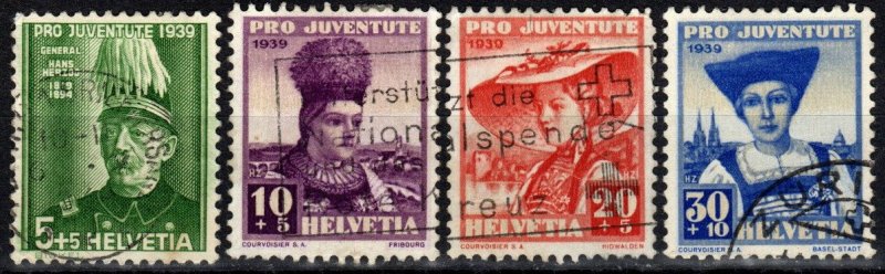 Switzerland #B96-99  F-VF Used CV $25.10  (X2580)