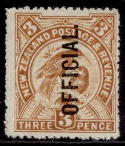 NEW ZEALAND EDVII SG O63, 3d bistre-brown, NH MINT. Cat £50.