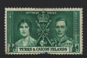 Turks and Caicos Sc#75 MH - ink at bottom