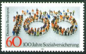 Germany Scott 1365 Mint No Gum MNG 1981 stamp