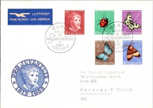 Switzerland, Butterflies, Insects, Worldwide First Day Cover