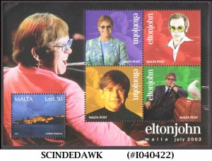 MALTA - 2003 ELTON JOHN / MUSIC - MIN. SHEET MINT NH