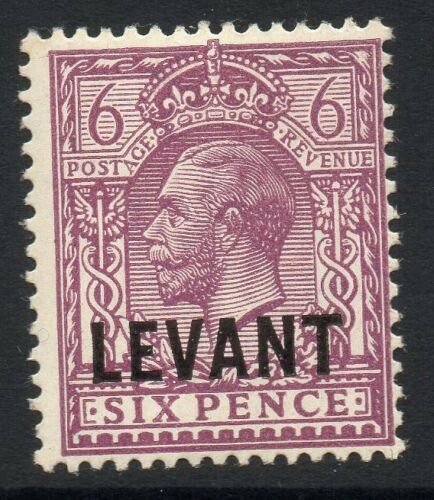 BRITISH LEVANT SGL22 1921 6d DULL PURPLE MTD MINT 