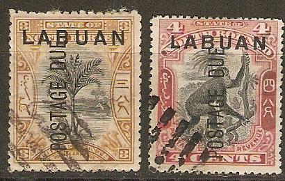 Labuan J2, 3b SG 202-3 Used VF SCV $2.65