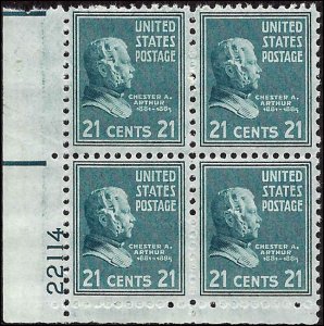 826 Mint,OG,NH... Plate Block of 4... SCV $7.00