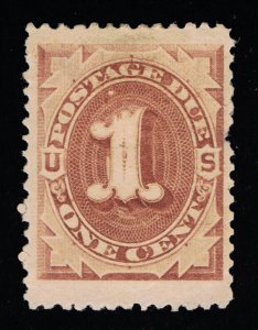 VERY AFFORDABLE GENUINE SCOTT #J1 FINE MINT OG H 1879 BROWN ABNC POSTAGE DUE