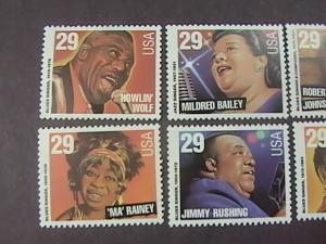 U.S.#2854-2861-MNH-COMPLTE SET-LEGENDS OF AMERICAN MUSIC/JAZZ/BLUES SINGERS-1994