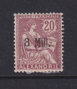 Alexandria (French Offices), Scott 37a (Yvert 41a), MHHR, signed Roumet