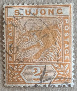 Sungei Ujong 1893 2c Tiger, used in PORT DICKSON.  Scott 32,CV $5.00. SG 51