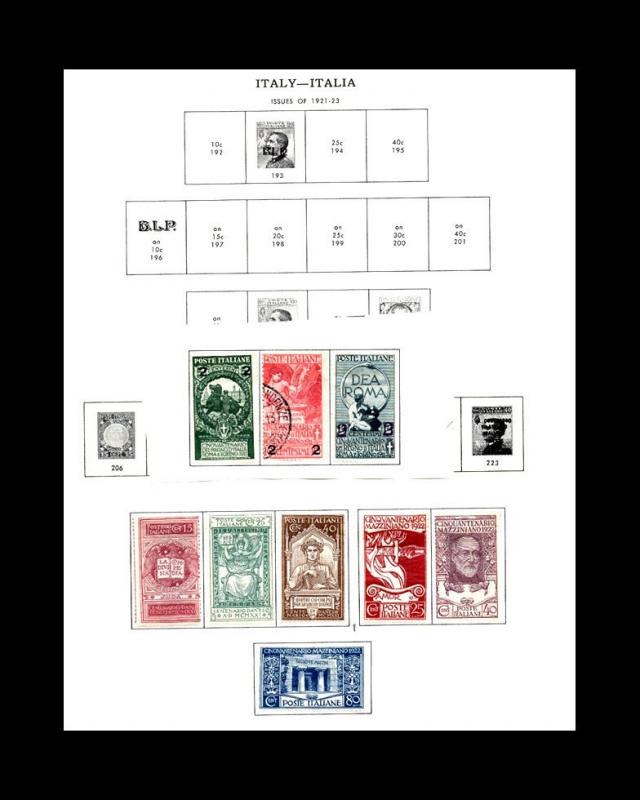 VINTAGE: ITALY 1901-34 MOSTLY USD LH SCOTT #  ASST LOT $875 LOT #VSW1901