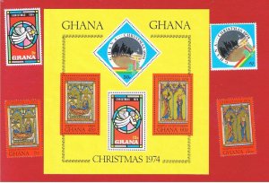 Ghana #544-548  MNH OG    Christmas  w/SS Free S/H