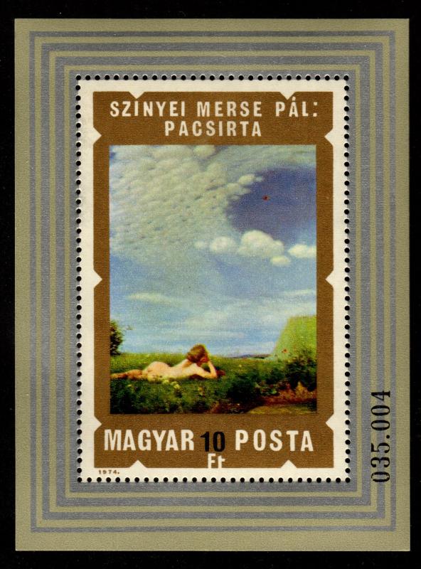 Hungary - Mint Souvenir Sheet Scott 2305 (Painting)