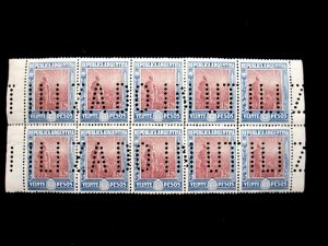 ARGENTINA - SCOTT# 264 - BLOCK 10 - USED - CAT VAL $20.00