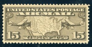 US Stamp #C8 Map and Planes 15c - PSE Cert - XF-SUP 95 - MOGNH - SMQ $80.00