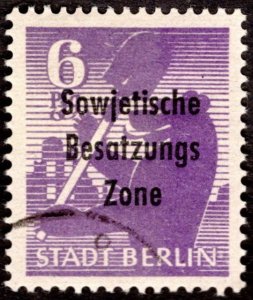1948, Germany, 6pf, Used CTO, Sc 10N23