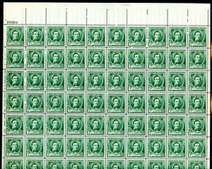 UNITED STATES SCOTT #879 STEPHEN COLLINS FOSTER SHEET(70) CPL SLEVAGE MINT NH