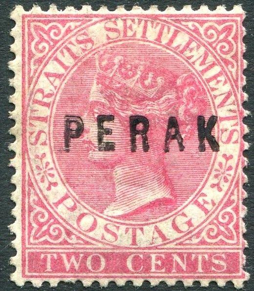 PERAK-1883 2c Pale Rose Sg 11 AVERAGE MOUNTED MINT V23931