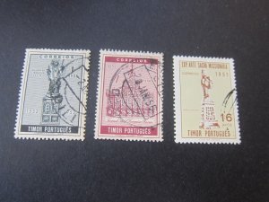 Timor 1952 Sc 272,274,276 FU