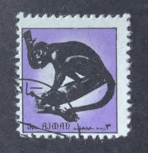 Ajman 1972 MI 2514A used - 3d,  Spider Monkey