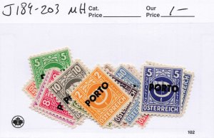 AUSTRIA  J189-203   MH