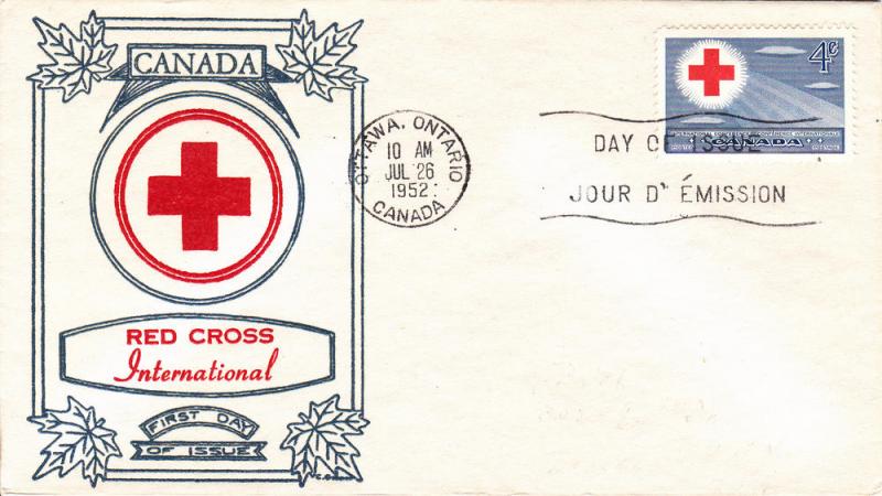 Canada # 317,  Cacheted First Day Cover, Red Cross