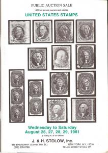 Stolow:    United States Stamps, Stolow - Aug. 26-29, 1981