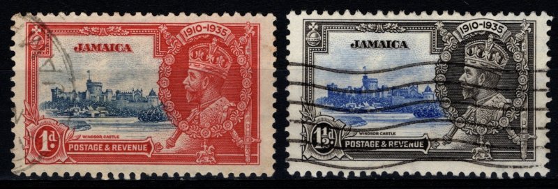 Jamaica 1932 George V Silver Jubilee, 1d & 1½d [Used]