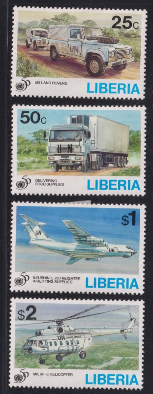 Liberia 1187-1190 UN, 50th Anniv. 1995