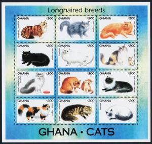 Ghana 1684 MNH Longhaired Cats