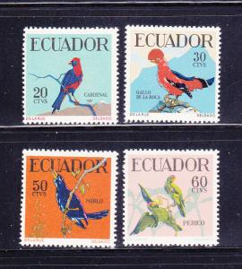 Ecuador 645-648 Set MNH Birds (C)