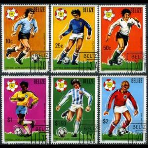 BELIZE 1981 - Scott# 601-6 W.Cup Soccer Set of 6 CTO