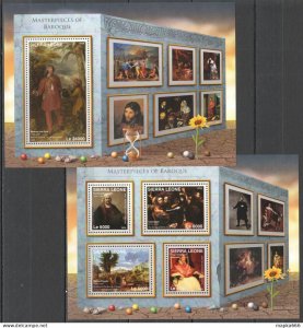 Ss1549 2016 Sierra Leone Art Baroque Caravaggio Van Dyck Rembrandt Kb+Bl Mnh