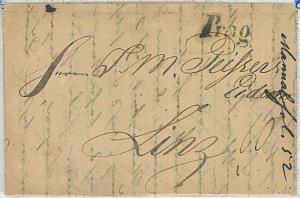 Czechoslovakia  POSTAL HISTORY: PREPHILATELIC COVER 1837