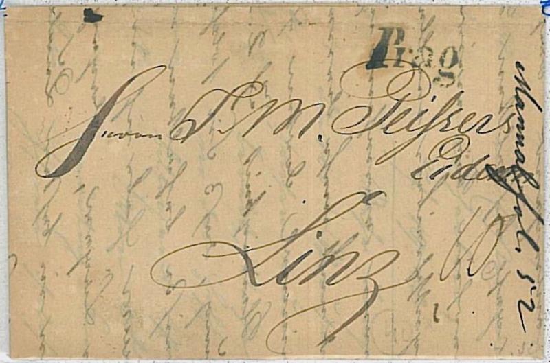 Czechoslovakia  POSTAL HISTORY: PREPHILATELIC COVER 1837