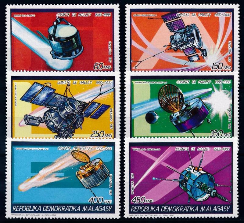 [64455] Madagascar 1987 Space Travel Weltraum Halley Comet  MNH