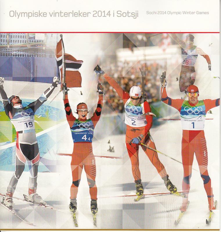 Norway 2014 Presentation Pack of 4 plus FDC A Innland Skiers - Winter Olympic...