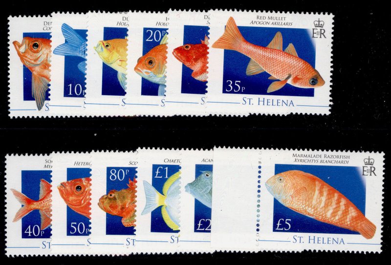 ST. HELENA QEII SG1058-1069, 2008 Fish set, NH MINT. Cat £42.