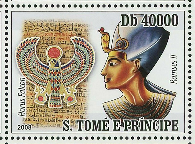 Civilization of Egypt Stamp Nefertiti Ramses II Tutankhamun S/S MNH #3596-3599