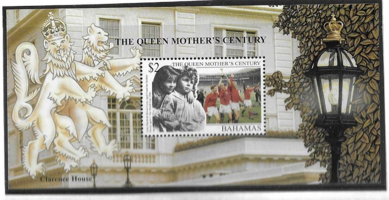 1999    BAHAMAS  -  SG.  MS 1188  -  QUEEN MOTHER'S CENTURY   -  MNH