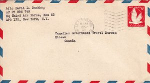 United States A.P.O.'s 6c Eagle in Flight Air Envelope 1957 U.S. Army Air For...