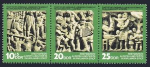 Germany-GDR 1589-1581a, MNH. Mi 1988-1990. Stamp EXPO Berlin-1974. Bas-relief.