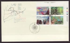 Canada 1129a Explorers Plate Block Canada Post U/A FDC