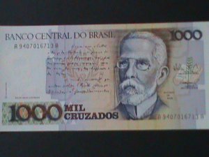 ​BRAZIL-1989-CENTRAL BANK $1000 CRUZEIROS UNCIR-VERY FINE-HARD TO FIND